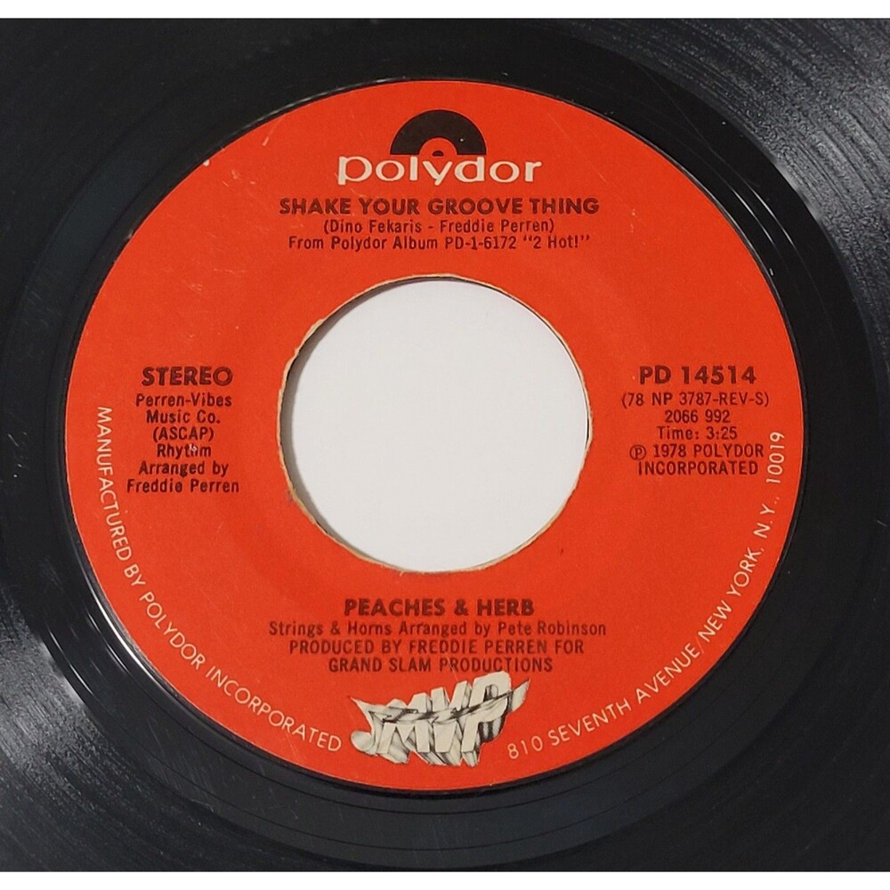 Peaches & Herb Shake Your Groove Thing / All Your Love 45 RPM Polydor VG+ Soul